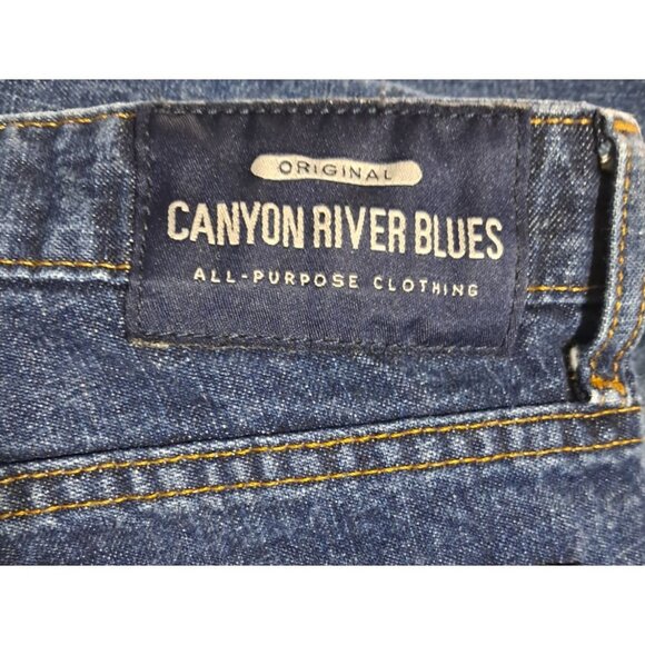 Y2K Flare Jeans Canyon River Blues Womens Juniors Size 13 Dark Wash 100% Cotton - Picture 7 of 9